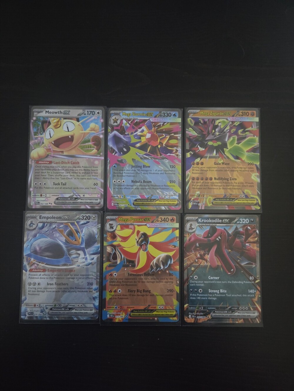 Pokemon Holo EX Trading Card Lot of 6 including Meowth